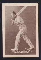 Trade card, Australia, Griffiths, Cricketers, 1937 issue, Don Bradman type card, 'Ask Mother for