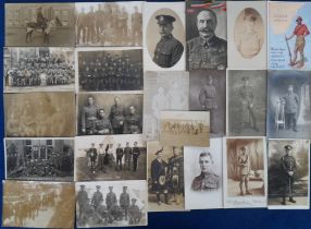 Postcards, Military, 120+ cards mainly 1905 to 1918 to include portraits, groups, leaders, Red