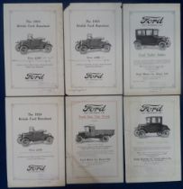 Ephemera, Transportation, 6 Ford sales leaflets dating from circa 1924 to comprise the Ford One