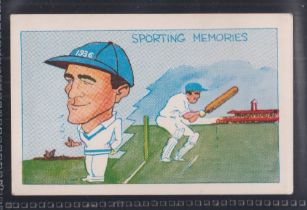 Trade card, Cricket, Clevedon Confectionery, Sporting Memories, 'X' size, type card, no 14, Don