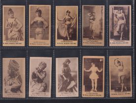 Cigarette cards, South America, M. Duran, Actresses & Beauties, unnumbered, mixed printings, all