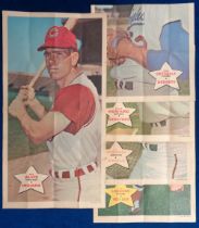 Trade issue, USA, Topps, Baseball posters, 1968 (10/24) no 2 Maz Alvis, no 3 Frank Howerd, no 4