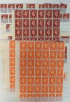 Stamps, GB KGVI collection of UM and M definitives in singles, pairs and large blocks, light and