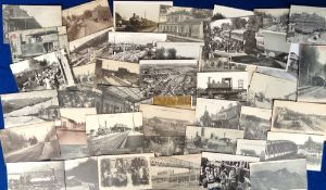 Postcards, Rail, a good collection of approx. 87 French railway cards, mostly station interiors
