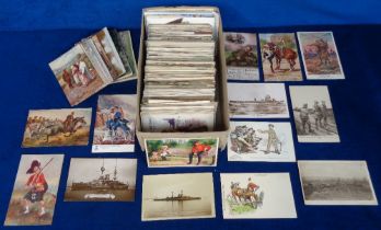 Postcards, Military, a large mixed collection of approx. 590 cards, with History & Traditions