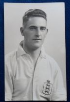 Postcard, Football, Jack Bowers, Derby County & England, sepia RP portrait, with blind stamp by