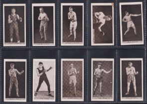 Cigarette cards, Player's, (Overseas), Pugilists in Action, (set, 50 cards) (3 with marks to