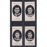 Cigarette cards, Taddy, Prominent Footballers (London Mixture), West Ham United, 4 cards, H. Ashton,