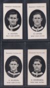 Cigarette cards, Taddy, Prominent Footballers (London Mixture), West Ham United, 4 cards, H. Ashton,