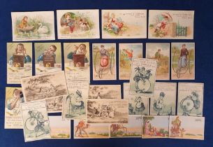 Trade cards, USA, a collection of 27 early advertising cards including Carbo Magnetic Razors, Piercy