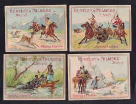 Trade cards, Huntley & Palmers, Hunting, 'P' size (set, 12 cards) (gd/vg)
