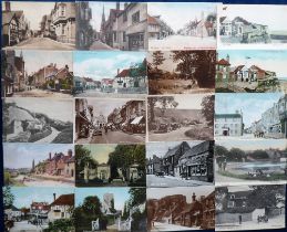 Postcards, Sussex, a good mixed collection of approx. 160 cards of Sussex villages, with RPs of