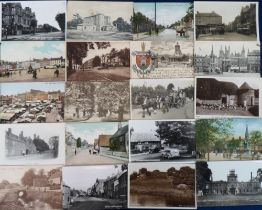 Postcards, Northamptonshire, a selection of approx. 104 cards, with RPs of Station Rd Kettering,