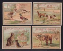 Trade cards, Huntley & Palmers, Animals, 'P' size (set, 12 cards) (gd)