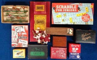Toys and Games, a selection of vintage games to include 2 good quality Bezique Sets, boxed bone
