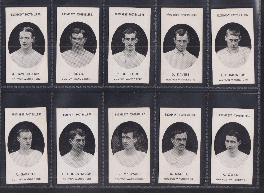 Cigarette cards, Taddy, Prominent Footballers (No Footnote), Bolton Wanderers (set, 15 cards) (1