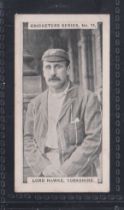 Cigarette card, Gabriel, Cricketers Series, type card, no 11, Lord Hawke, Yorkshire (one small