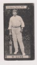 Cigarette card, Clarke's, Cricketer Series, type card, no 8, W Gunn (edge knocks, otherwise fair/gd)
