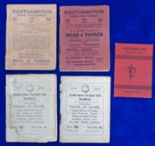 Football handbooks etc, Southampton FC, four Club Handbooks, 1926/7 (some wear), 1927/8 (no cover,