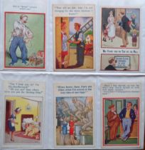 Postcards, Comic, a collection of approx. 276 mixed age cards in modern album, with artists Tempest,