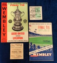 Football programmes & tickets, two FA Cup Final programmes, both with match tickets, Leicester