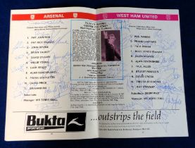 Football autographs, FA Cup Final programme, Arsenal v West Ham, 1980, comprehensively signed to