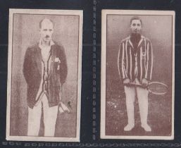 Trade cards, Barratt's, Leaders of Sport, Tennis, two cards, no 7 G.R. Crole-Rees (fair/gd) & no