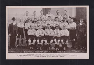 Football postcard, Sheffield Wednesday FC, photographic card showing teamgroup & officials 1905-
