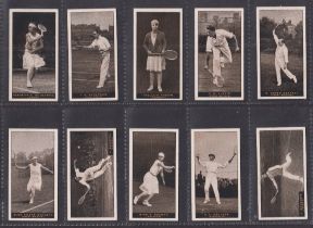 Cigarette cards, Player's (Overseas), Lawn Tennis (set, 50 cards) (gd)