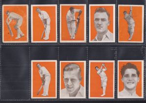 Trade cards, Australia, Australian Licorice Co, Test Cricket Series (Orange Fronts) (30/32,