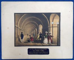 Collectables, G.W.'s Transparencies 'The Thames Tunnel', a Georgian hold to light image of men,