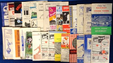 Football programmes, a collection of approx. 60 programmes mostly 1950/60's including Arsenal v