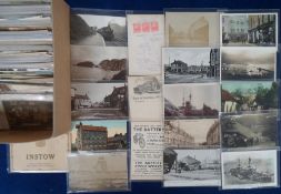 Postcards, Devon, approx. 300 cards RPs, printed, advertising and artist drawn to include The Smithy