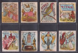 Trade cards, Hyde's Bird Seed, Hyde's Cartoons Advertising Cards, 'M' size 26 different cards, mixed