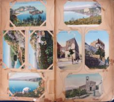 Postcards, Italy, a collection of approx. 323 cards, with 248 in vintage album and 75 loose.