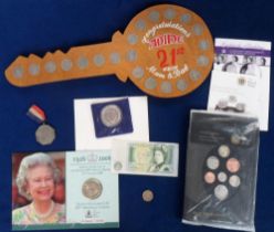 Coins, a selection of British coins to comprise Royal Shield of Arms Uncirculated Coin pack, Isle of