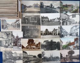 Postcards, Hertfordshire, a large mixed collection of approx. 340 cards, with RPs of shop fronts for