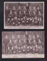 Rugby postcards, Wales, two postcards showing Welsh teams that beat the All Blacks, photographic