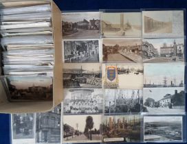 Postcards, Yorkshire, approx. 200 cards RPs and printed to include Malham, Malton, Leconfield,