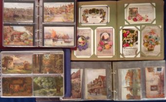 Postcards, a mixed collection of approx. 760 UK topographical and subject cards in 5 albums. With