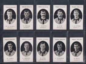 Cigarette cards, Taddy, Prominent Footballers (No Footnote) Portsmouth, (10/15 missing Bellamy,