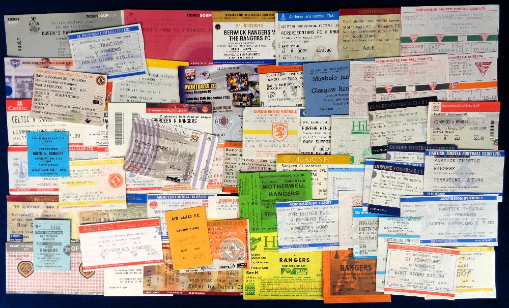 Football tickets, Glasgow Rangers, a collection of approx. 60 away match tickets, 1990's onwards