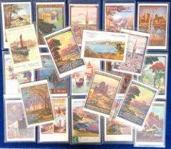 Postcards, Rail, a selection of 22 French illustrated railway poster adverts, inc. Londres-Paris via