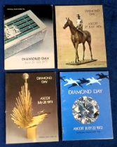 Horse Racing Racecards, Royal Ascot, four racecards all featuring the King George VI & Queen