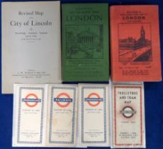 Collectables, Maps, 7 maps to comprise London Transport Underground maps 1955 and 1957 (2), London