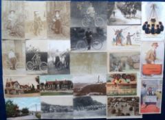 Postcards, a mixed subject and topographical selection of approx. 47 cards, with social history inc.