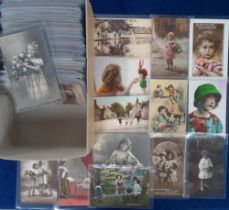Postcards, Children and Toys, approx. 275 cards showing pretty portraits of children, toys, children