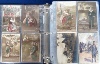 Postcards, Military, a mixed military collection of approx. 450 cards in modern album. The