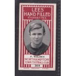 Cigarette card, Lees, Northampton Town Football Club, type card, no 309, F Walden (gd) (1)