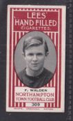 Cigarette card, Lees, Northampton Town Football Club, type card, no 309, F Walden (gd) (1)